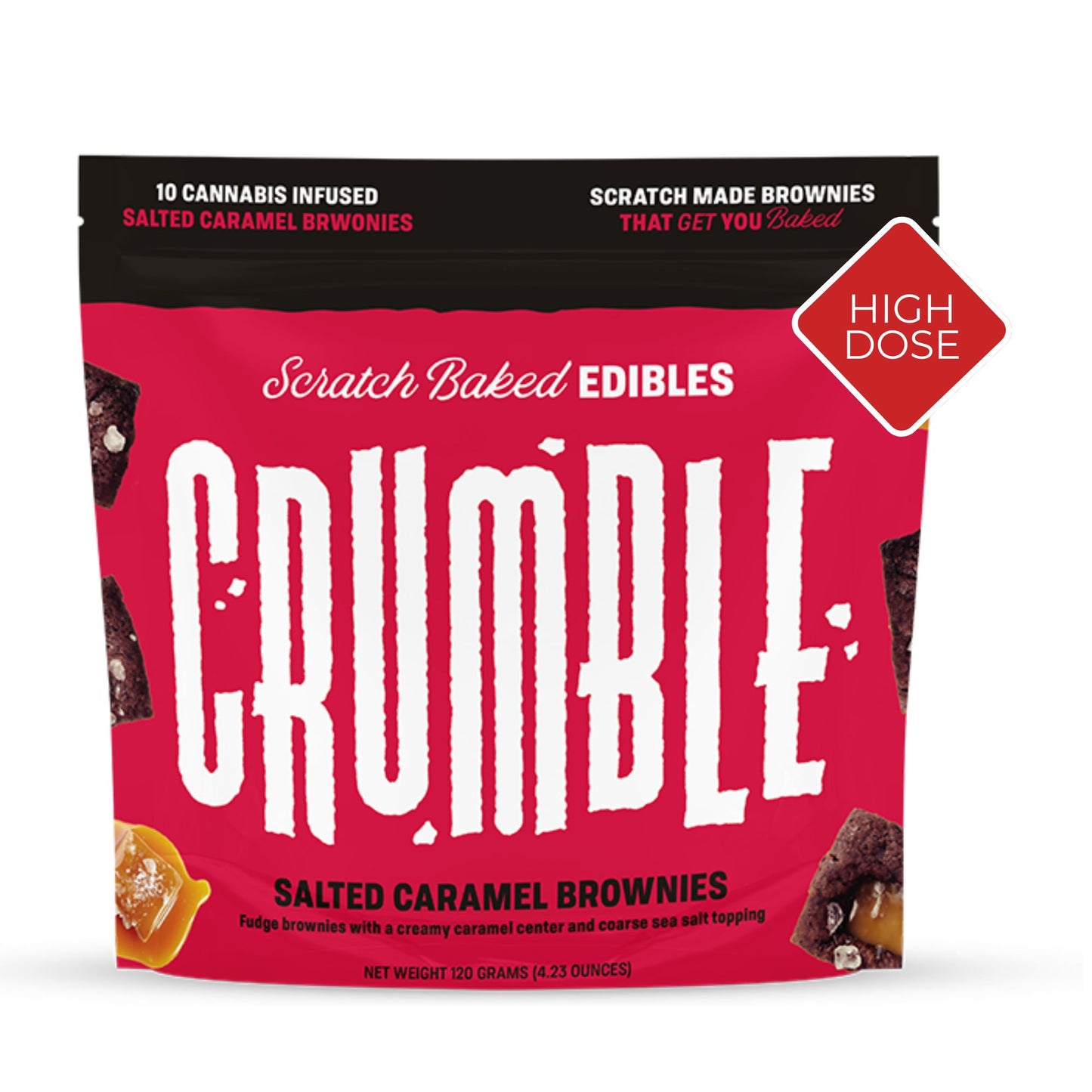 Crumble Salted Caramel Brownies