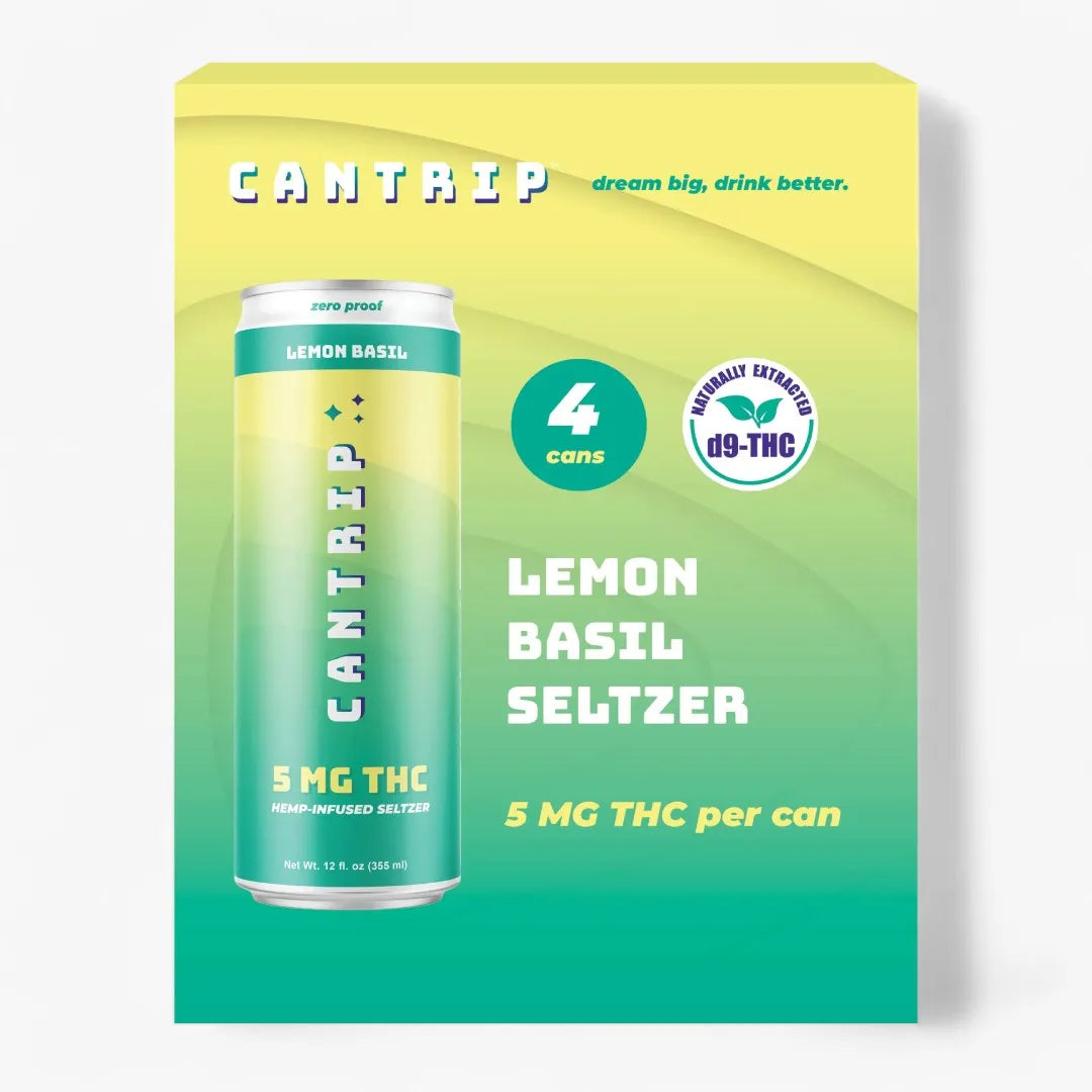 Cantrip Lemon Basil Infused Seltzer