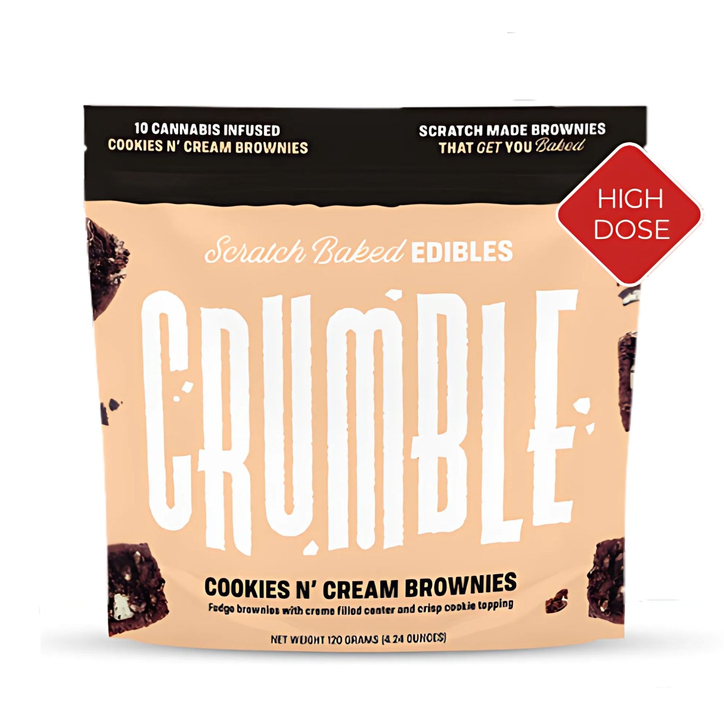 Crumble Cookies N' Cream Brownies