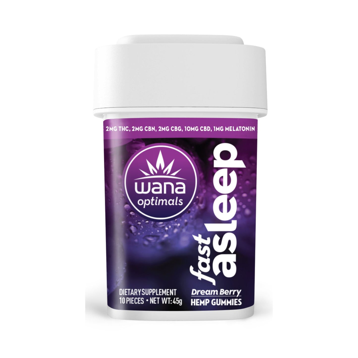 Wana Optimals Dream Berry Fast Asleep Gummies