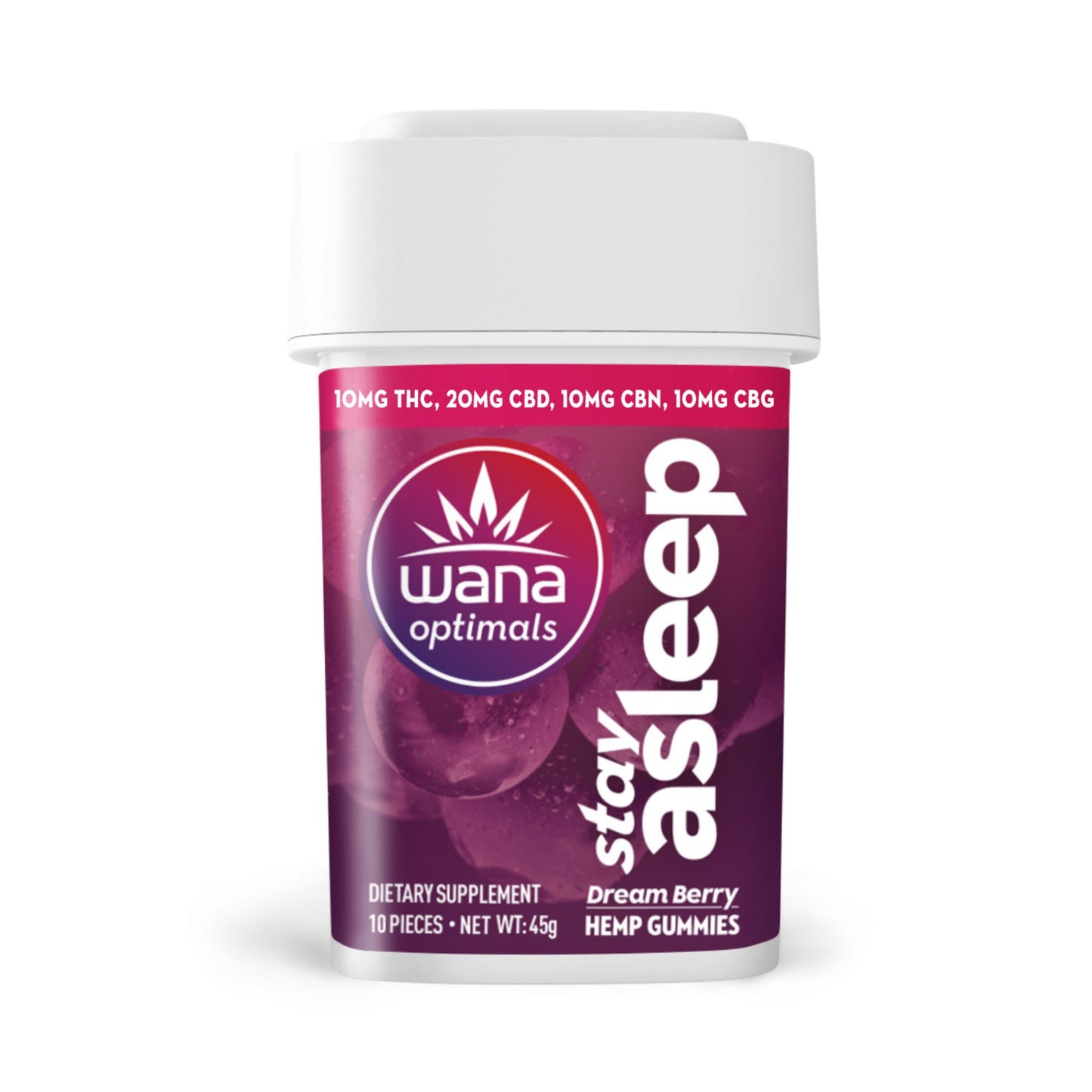 Wana Optimals Dreamberry Stay Asleep Gummies