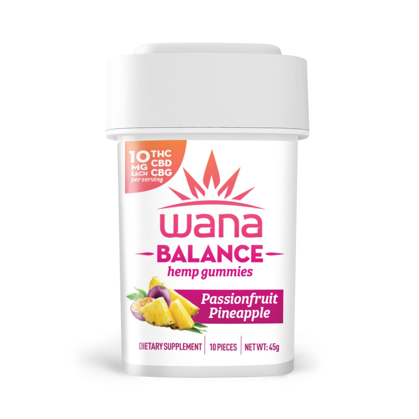 Wana Classic Passionfruit Pineapple Balance Gummies