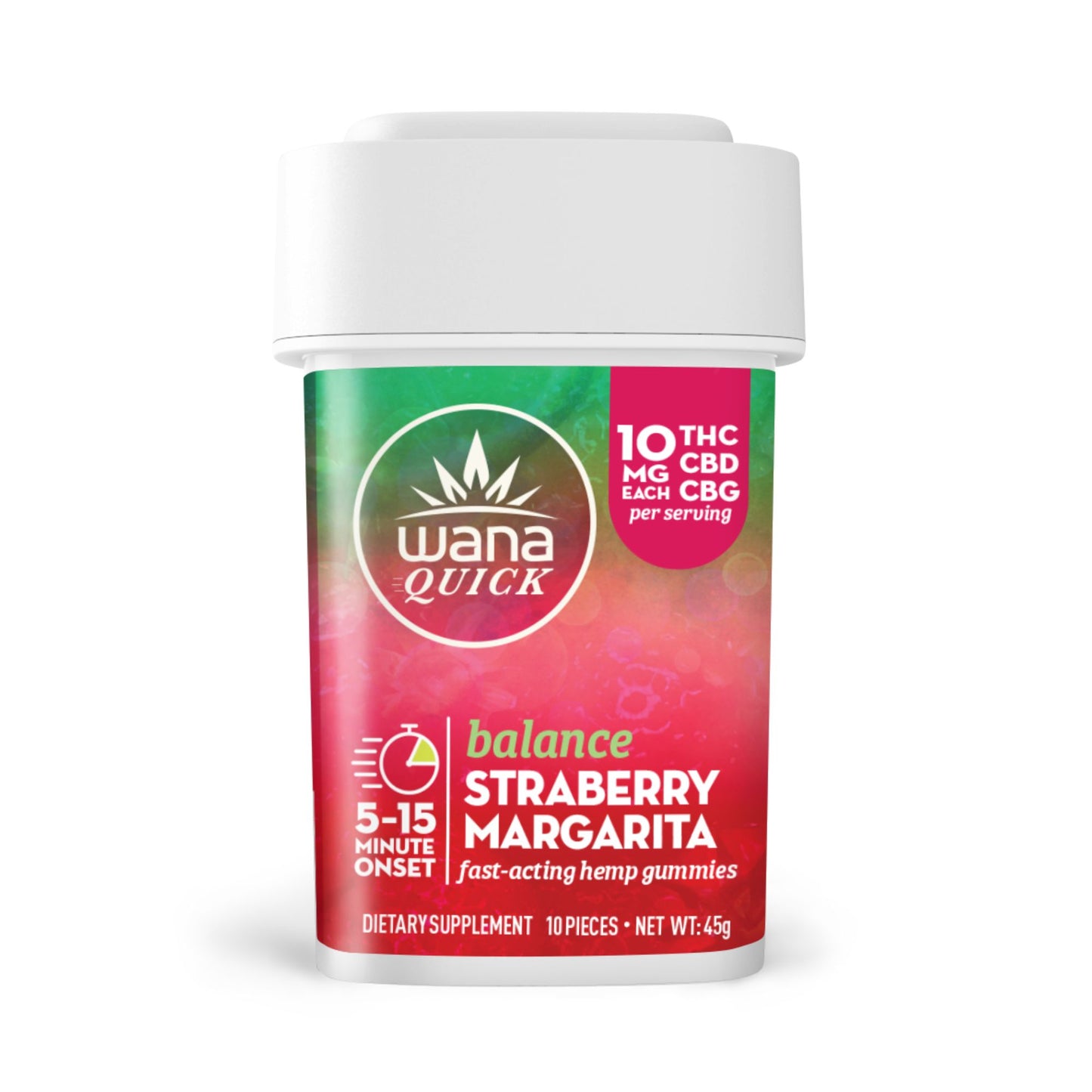 Wana Fast-Acting Strawberry Margarita Balance Gummies