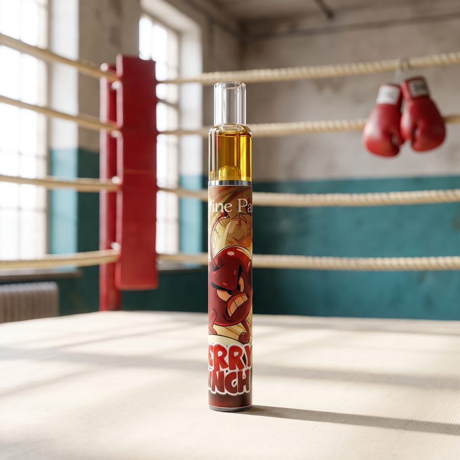 Cherry Punch Live Rosin Disposable 0.5g by Pine Park, lifestyle product photo