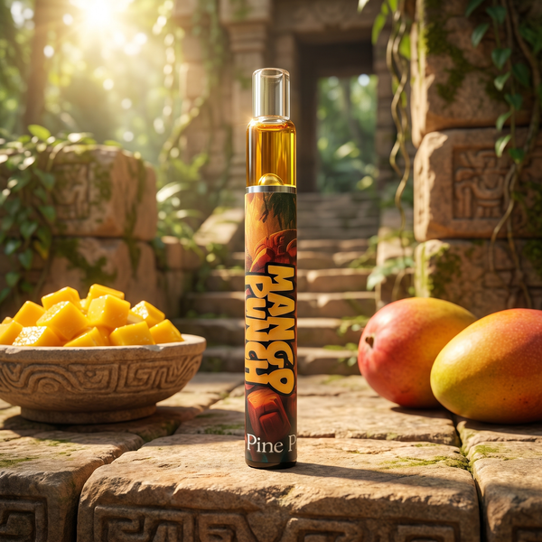 Mango Punch Live Rosin Disposable 0.5g by Pine Park, lifestyle product photo