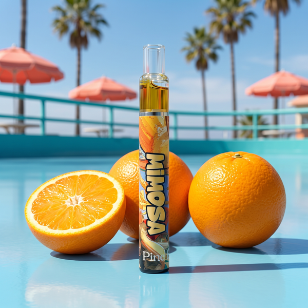 Mimosa Live Rosin Disposable 0.5g by Pine Park, lifestyle product photo