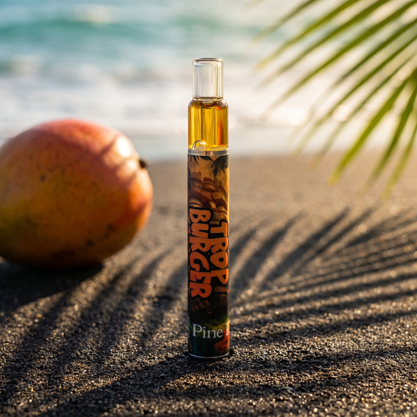 Trop Burger Live Rosin Disposable 0.5g by Pine Park, lifestyle product photo