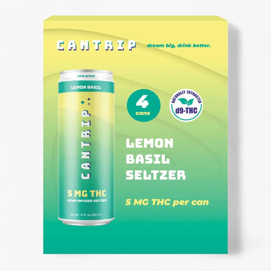 Cantrip Lemon Basil Infused Seltzer