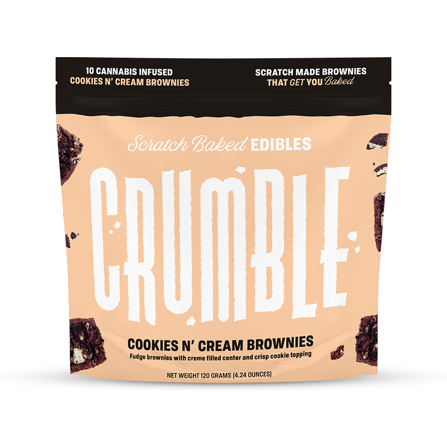 Crumble Cookies N' Cream Brownies