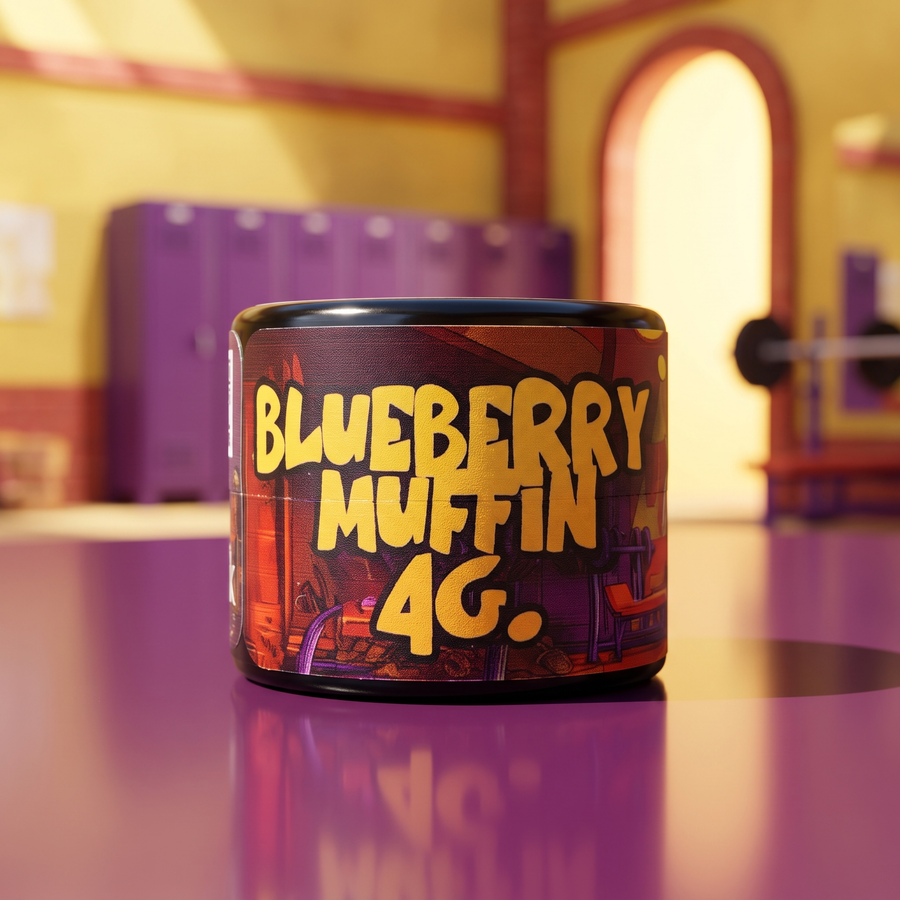 Blueberry Muffin Live Rosin Budget Bucket 4g by Pine Park, lifestyle product photo