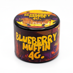 Blueberry Muffin Live Rosin Budget Bucket 4g studio photo on white