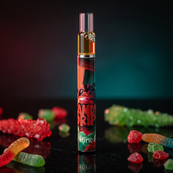 Candy Drip Live Rosin Disposable 0.5g by Pine Park, lifestyle product photo