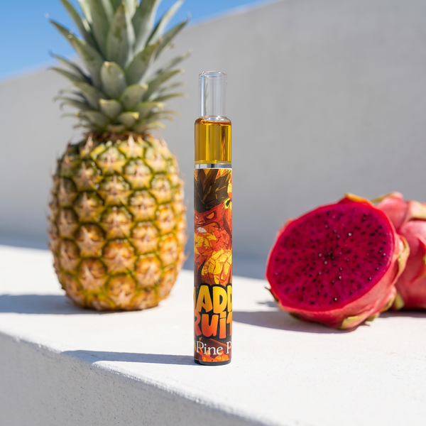 Madd Fruit Live Rosin Disposable 0.5g by Pine Park, lifestyle product photo