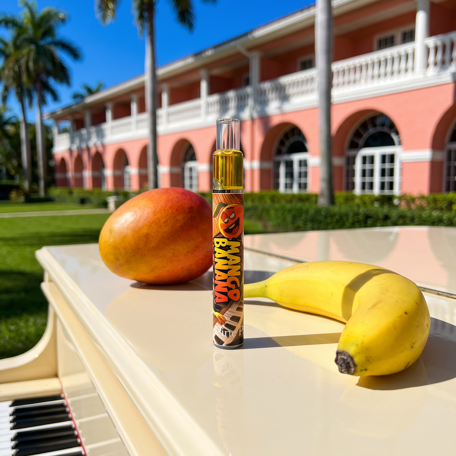 Mango Banana Live Rosin Disposable 0.5g by Pine Park, lifestyle product photo