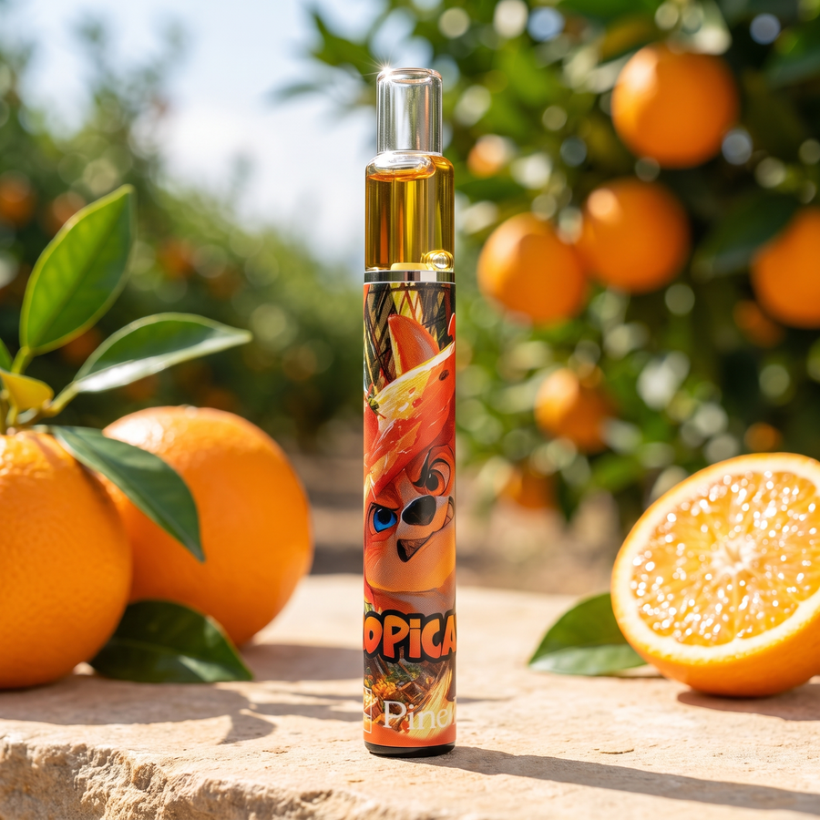 Tropicana Live Rosin Disposable 0.5g by Pine Park, lifestyle product photo