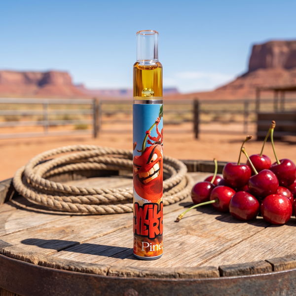 Wild Cherry Live Rosin Disposable 0.5g by Pine Park, lifestyle product photo